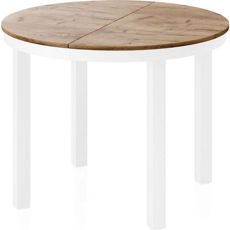 WFL GROUP Esstisch Rowan (erhältlich in einer Größe – 100 x 100 x 76 cm, ausziehbar auf 180 cm), platzsparender Tisch für kleine Küche, Esszimmer oder Wohnzimmer – Bild 4
