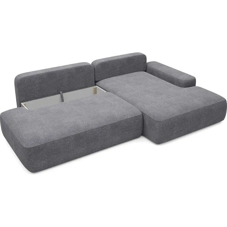 Vente-unique - DAVISO Sofa Stoff Grau - B 164 cm x H 87 cm x L 276 cm – Bild 5
