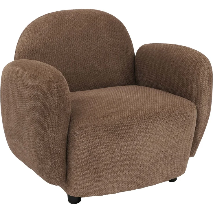 Sessel HWC-P33, Lounge-/Relax-/Cocktailsessel Polstersessel, Stoff/Textil Chenille (330 g/m²) ~ braun – Bild 9