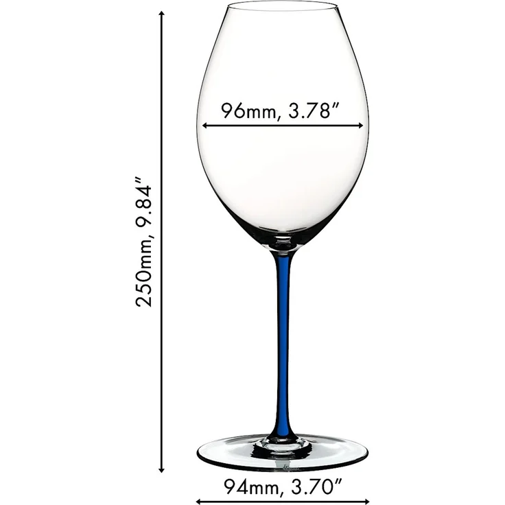 RIEDEL 4900/41D FATTO A MANO Syrah Weinglas - Stiel DUNKELBLAU – Bild 2