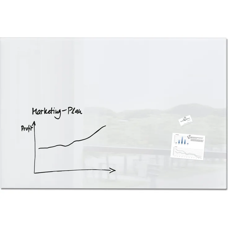 Sigel Glas Magnetboard Artverum 150x100 cm Magnet Tafel Whiteboard Board weiß
