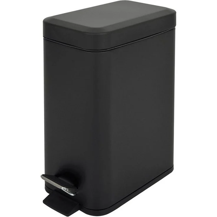 SVITA Mülleimer STM5 Edelstahl Treteimer 5L, mit Soft-Close, verschiedene Farben, Treteimer, Kosmetikeimer, 5L, Stahl pulverbeschichtet, Schwarz – Bild 4
