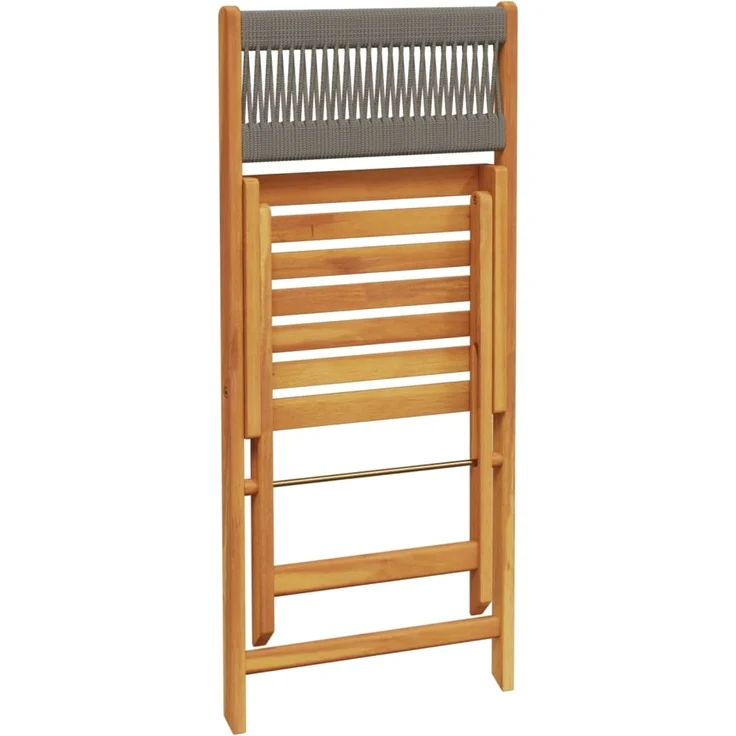vidaXL Gartenstühle 4 Stk. Klappbar Grau Massivholz Akazie 3214604 – Bild 6
