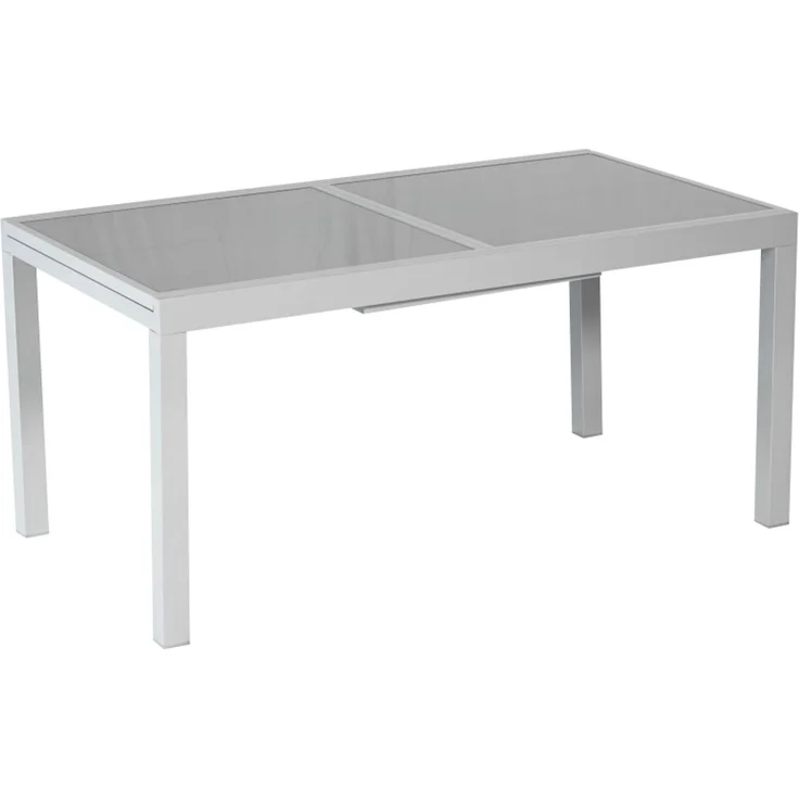 Amalfi Gartenmöbel Set 5tlg, 4 Stapelsessel, Ausziehtisch 160 (220) x 90 cm, Aluminium/Textil – Bild 8