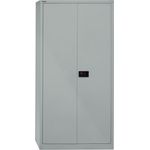 Bisley 'Universal' Flügeltürenschrank, Silber, 195 x 40 x 91,4 cm, 4 Fachböden