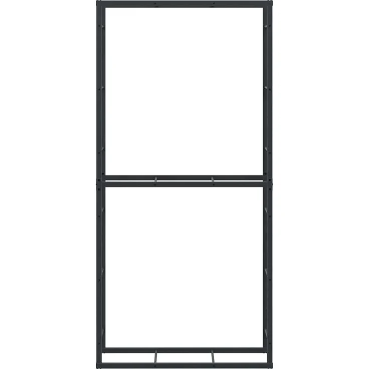 vidaXL Brennholzregal Schwarz 100x30x209 cm Stahl 4018469 – Bild 4