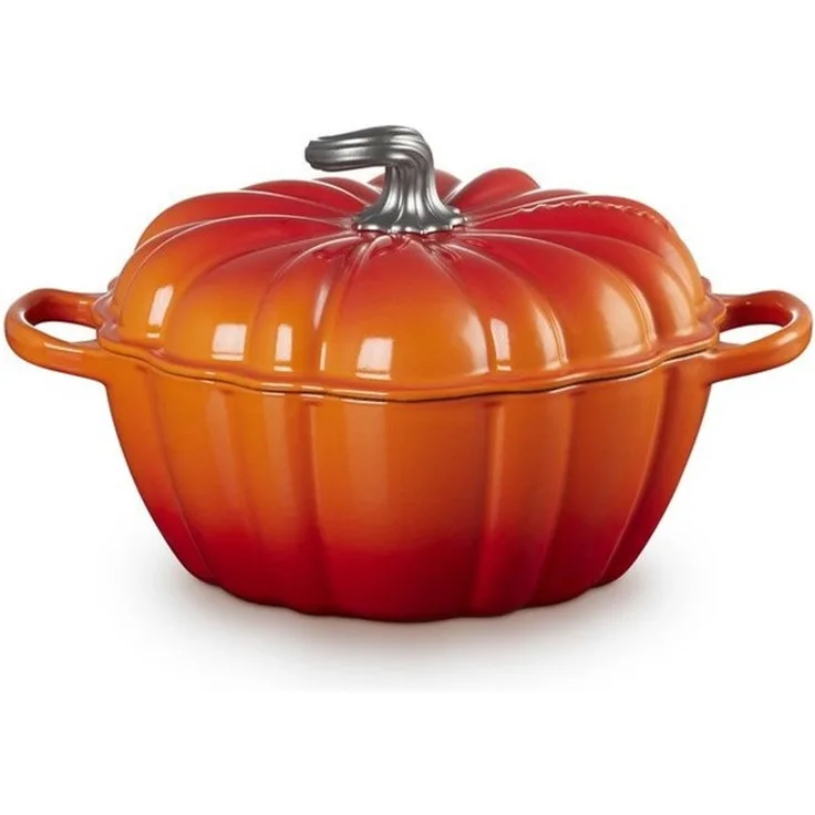 LE CREUSET Bräter LeCreuset Bräter Kürbis Signature 24cm, Auswahl Ofenrot, Gußeisen