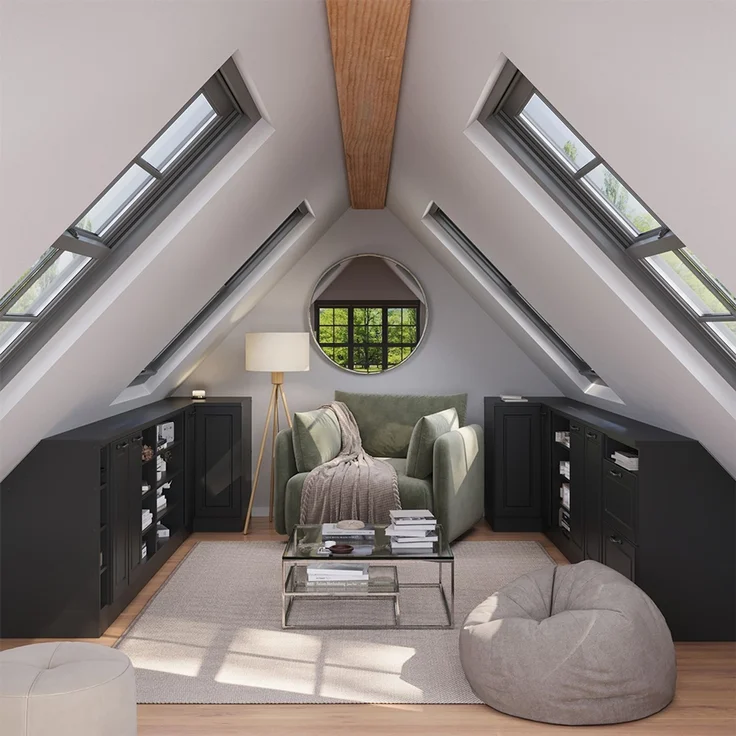 Eck-Küchenschrank für Dachschrägen R-Line Anthrazit Landhaus 75.6 cm mit 1 Tür, Schrankkorpus 60 cm Tiefe Vicco – Bild 5