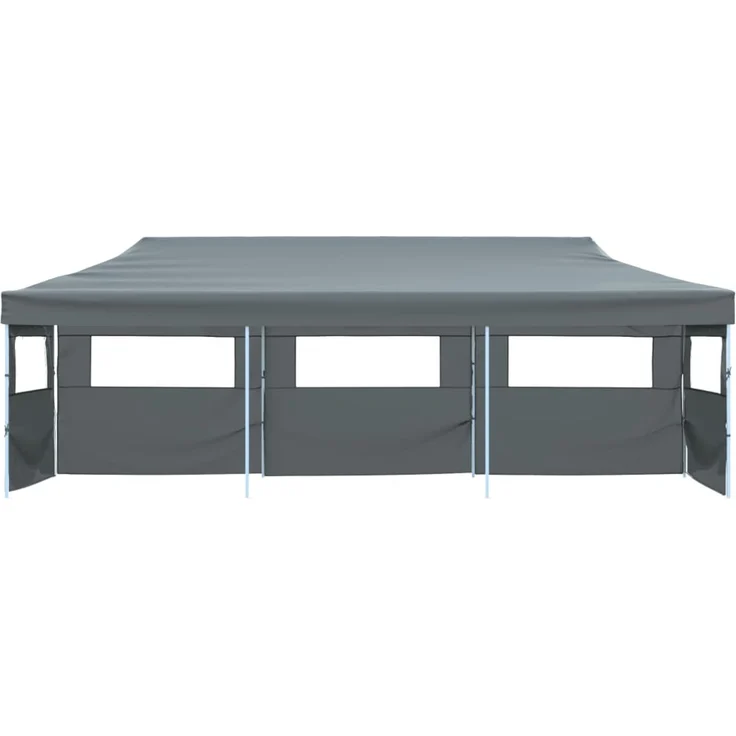 Faltzelt Partyzelt Pop-Up, Pavillon mit 5 Seitenwänden 870x291x315 cm Anthrazit – Bild 2