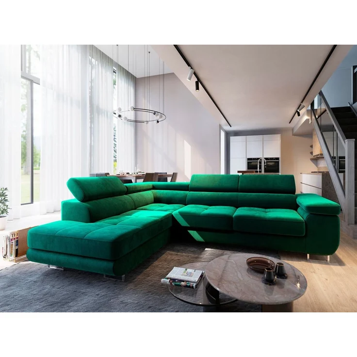 Masseno Ecksofa SELVA mit Schlaffunktion L-Form, Sofa mit Bettkasten – Bild 1