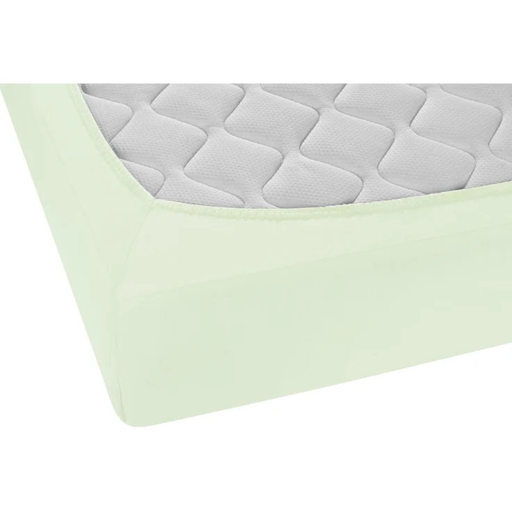 biberna Feinjersey-Spannbetttuch 0077144, mint, 1x 90x190 cm - 100x200 cm – Bild 2