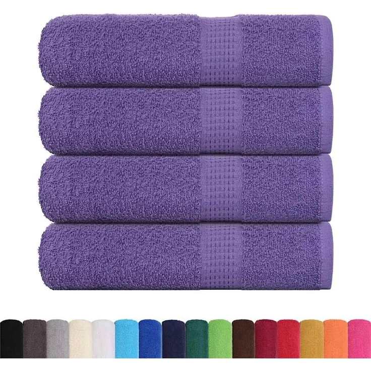 vidaXL Handtücher FROGN 4 Stk. Lila 50x100 cm 360 g/m² 136879 – Bild 2