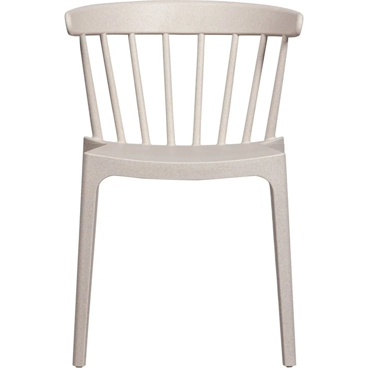 Gartenstuhl Bliss aus Kunststoff, stapelbar und wetterfest, moderner Stil, Off-White, für drinnen und draußen – Bild 3