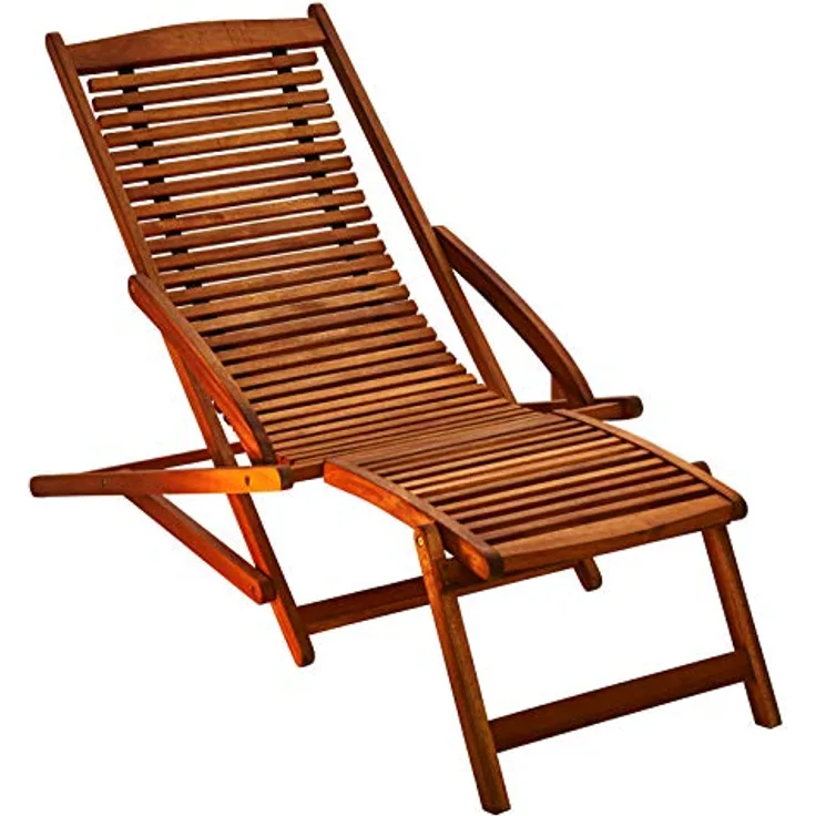 Merxx Schwungliege "Copa Cabana - 25175-011", Eukalyptusholz, mit grün/beigen Wendekissen, 100 kg belastbar, TÜV geprüft, braun