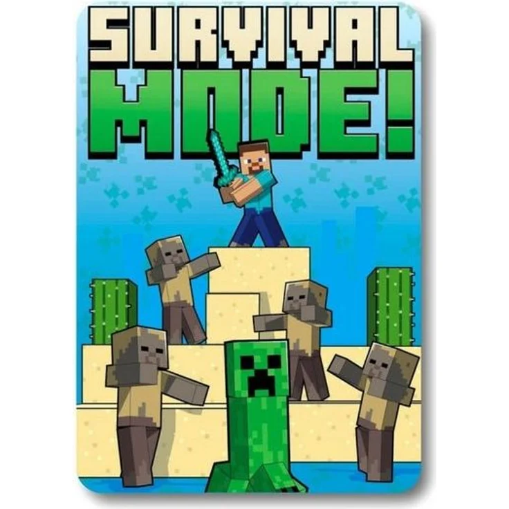 Minecraft Kinder Kuscheldecke – Weiche Fleecedecke für kleine Baumeister, 140 x 100 cm – Bild 2