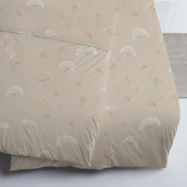 Estella Interlock Jersey Bettwäsche 6575-295 taupe Ginkgo 135x200 – Bild 4