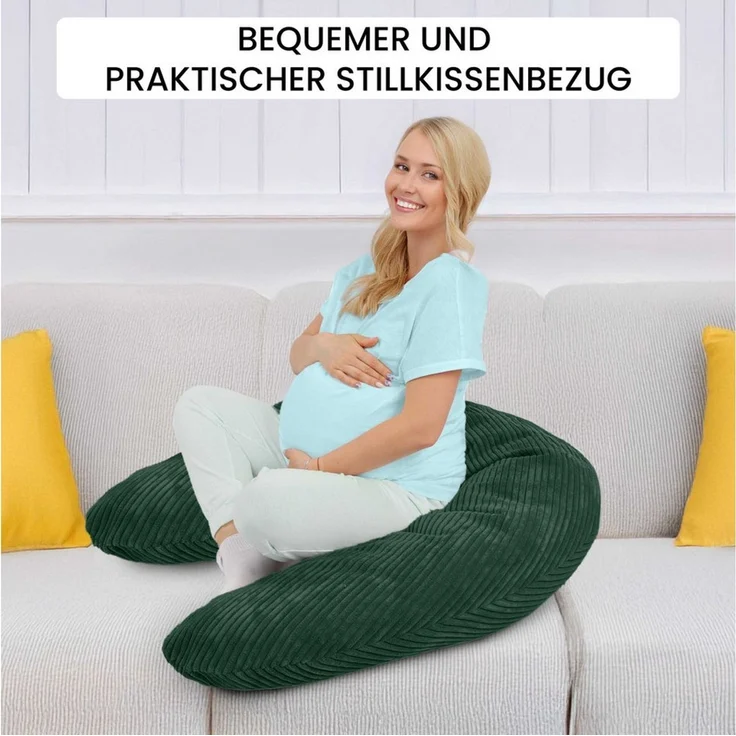 Amilian Stillkissenbezug 170 cm - Kissenbezug für Schwangerschaftskissen, Seitenschläferkissen, weicher und pflegeleichter Bezug - ideal als Ersatzbezug – Bild 2