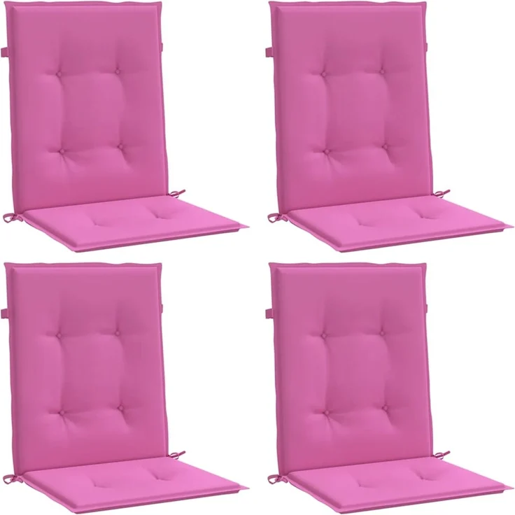 vidaXL Niedriglehner-Auflagen 4 Stk. Rosa Stoff 361335 – Bild 3