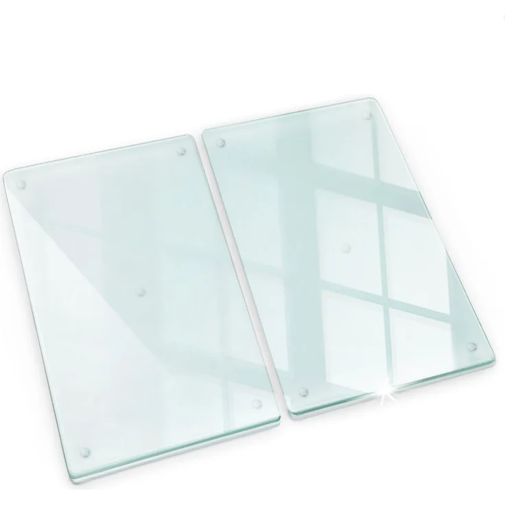 Tulup Schneidebrett Transparent Küchenbrett Servierbretter, (2-St), Gummifüße – Bild 1