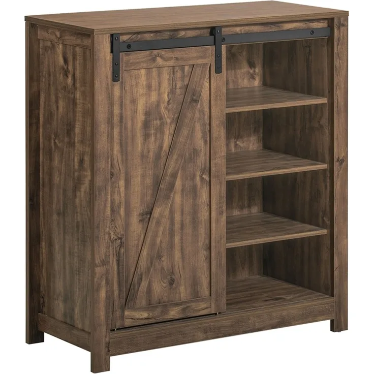 SoBuy FSB59-N Schuhschrank, Spanplatte, Papierfurnier, Dunkelbraun, 80 x 91 x 35 cm