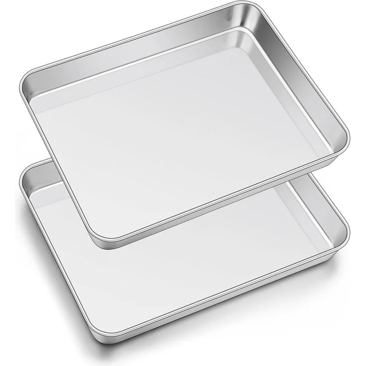Joyfair Edelstahl Backblech 2er Set 40,5x30,5x2,5cm Fettpfanne - Rostfrei – Bild 1