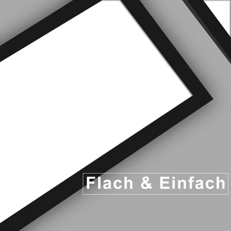Nettlife LED Panel Deckenleuchte Schwarz Dimmbar -120 x 30 cm flaches, LED fest integriert, Warmweiß Neutralweiß Kaltweiß, Wohnzimmerlampe Küche Schlafzimmer Flur – Bild 2