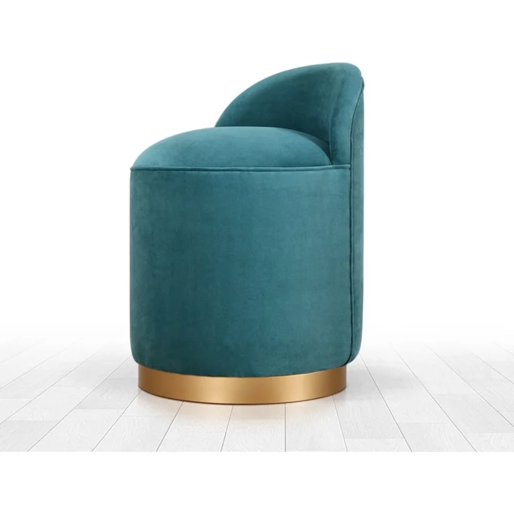 Hanah Home 'Dover - Petrol Green' Pouffe, Petrolgrün, 45 x 50 x 45 cm – Bild 2