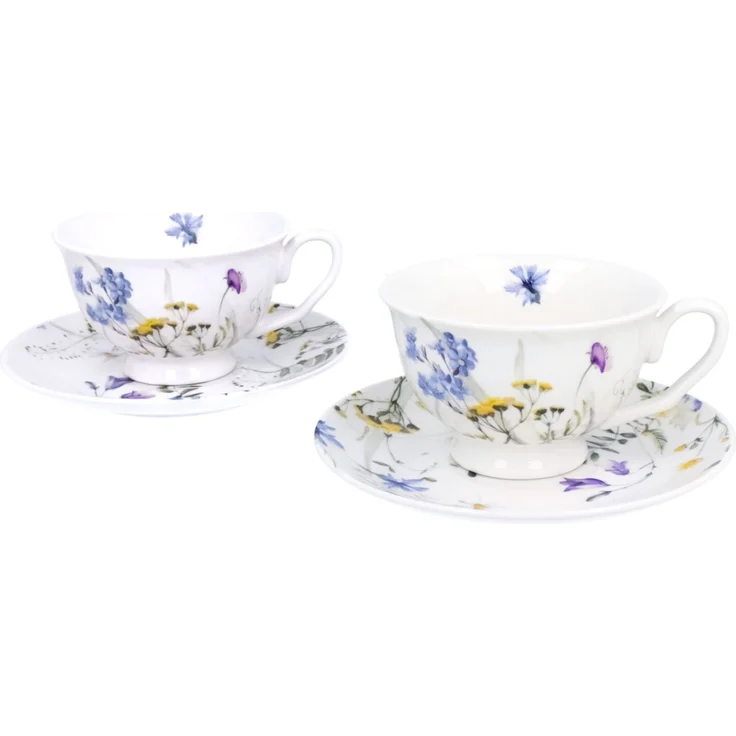 DUO 2er-Set Tassen MELODY, 250 ml mit Untertassen, New Bone China Porzellan, in Geschenkbox – Bild 3