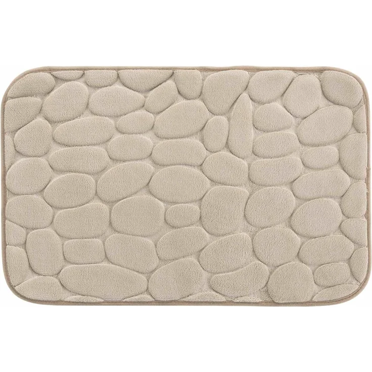 U10 Badematte Stone RELIEF - Badezimmer Badematten in Taupe – Bild 1