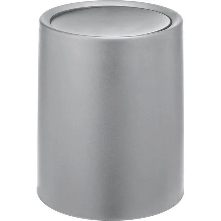 Wenko 'Atri' Schwingdeckeleimer mit Deckel aus hochwertigem Kunststoff und Inneneimer, 6 Liter, (B/T x H): Ø 21x25,5 cm, Grau