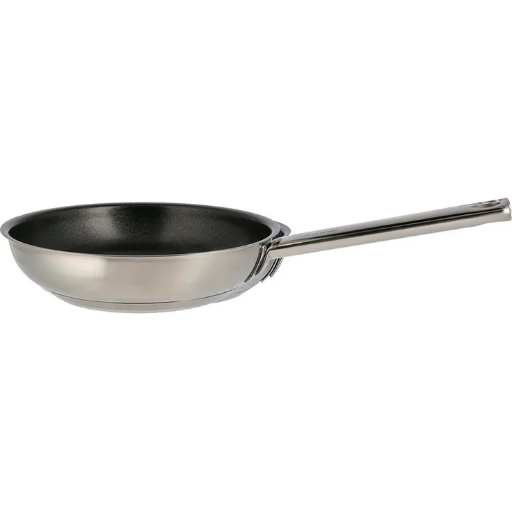 MEISTERKOCH Bratpfanne aus Edelstahl 20 cm Ø | Pfanne mit breitem Schüttrand und Keramik Antihaftbeschichtung, induktionsgeeignet, backofenfest bis 240°C