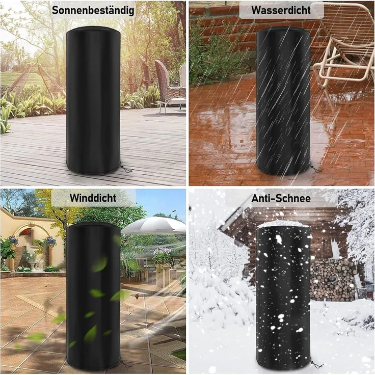 Wetterschutzhülle für Terrassenheizer 108cm wasserdicht, reißfest, UV-beständig – Bild 3