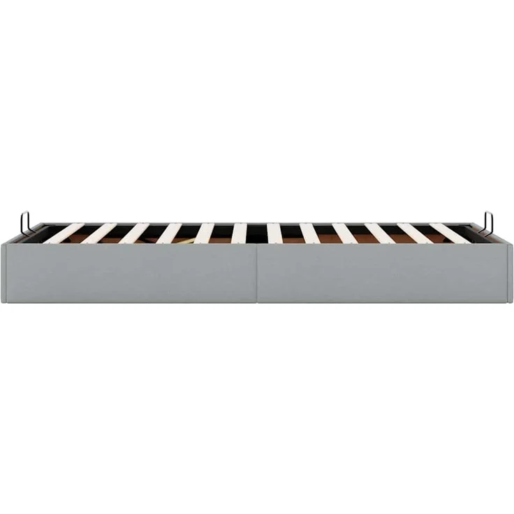 vidaXL Ottoman-Bett ohne Matratze Hellgrau 90x200 cm Stoff 3310847 – Bild 5
