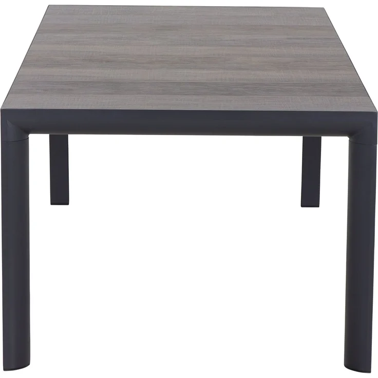 Siena Garden Silva Tisch 180 x 100 cm matt anthrazit / washed grey – Bild 3