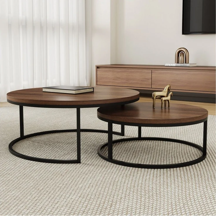 oleyluckidea Couchtisch 90°drehbar Kaffeetisch,2-in-1 Umklappbare wohnzimmertisch Sofatisch (1 Tisch), Breite des Couchtisches: 123 cm, Breite des Schreibtisches: 123 cm – Bild 2
