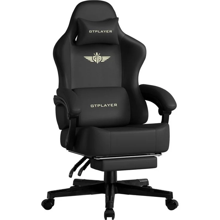 GTPLAYER Gaming-Stuhl Atmungsaktiver Bürostuhl, ergonomisch Hochwertiger - Stoff/Kunstleder, 160° Verstellbare Rückenlehne und ausziehbare Fußstütze – Bild 5