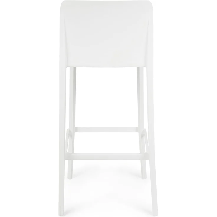 Barhocker Chloris 4er-Set aus Kunststoff, modernes Design, Weiß, UV-beständig, mit Fußstütze – Bild 4
