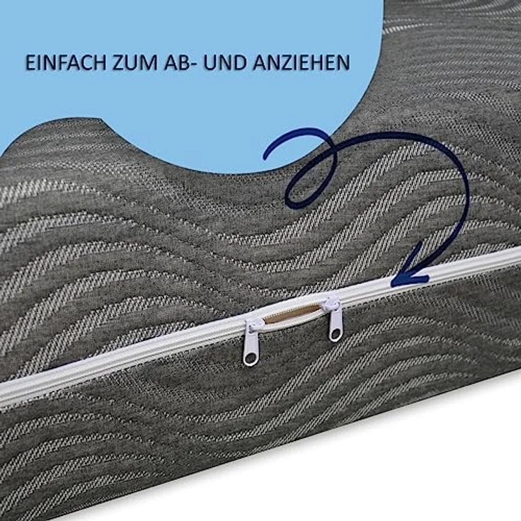 Matratzenersatzbezug Viscose mit Reißverschluss - Ersatz Bezug, TULENA, Größe 80x200, 20-22cm Hoch, Viskose Anthrazit, Öko-Tex zertifiziert – Bild 6