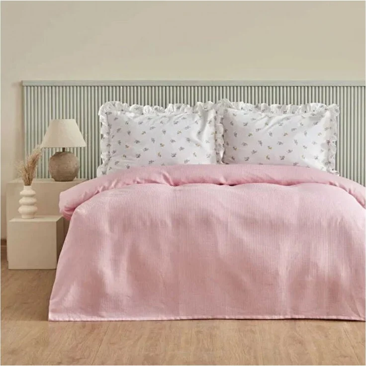 Karaca Bettwäsche Karaca Lidya Bettwäsche-Set aus 100 % Baumwolle, Einzelbett, Rosa – Bild 5