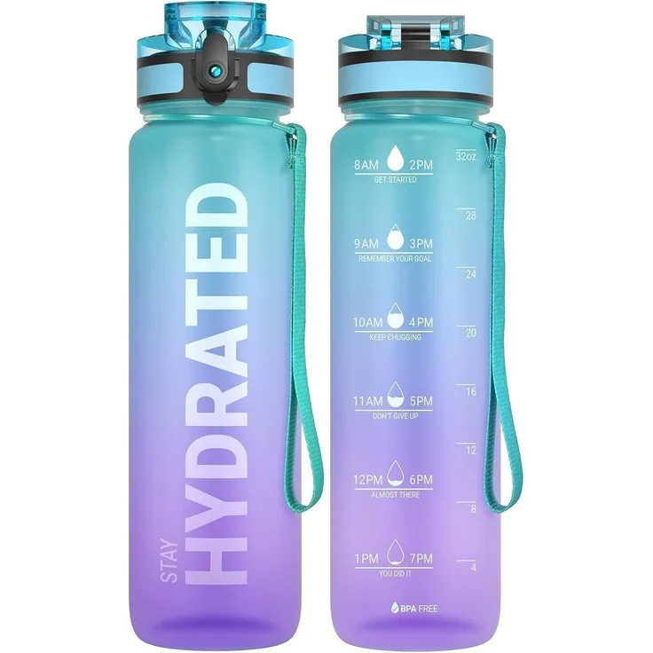 Trinkflasche Sport BPA-frei Tritan 1L Auslaufsicher für Fahrrad Camping Gym