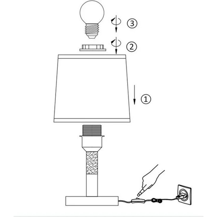 Nettlife Nachttischlampe Holz E27 Wohnzimmer Landhausstil Nachttischleuchte, mit Kippschalter, ohne Leuchtmittel, für Schlafzimmer Wohnzimmer Esszimmer – Bild 4