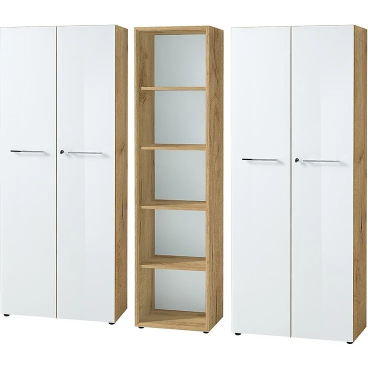 GERMANIA Bürokombination MONTERIA HT 196x37 cm bunt Komplett-Büro Büro