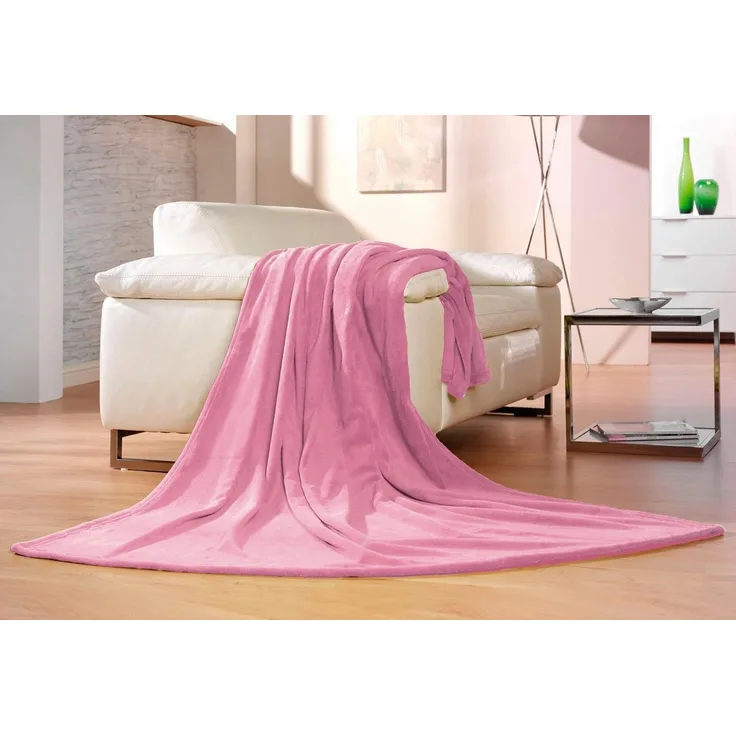 Memphis Kuscheldecke Cashmerefeeling verschiene Farben ganzjährig 150x200 cm - altrosa (39)