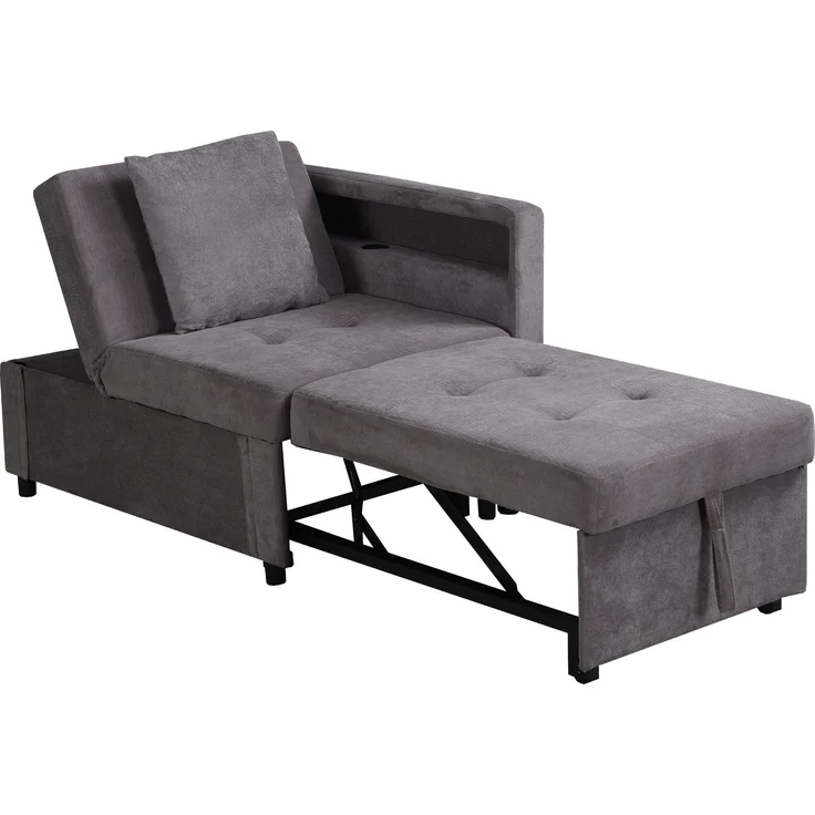 Schlafsofa 177x68x65 cm – Multifunktionales 3-in-1 Polsterbett mit verstellbarer Rückenlehne und USB-Anschlüssen – Bild 9