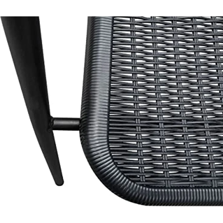 LC Garden Stapelstuhl Garvista Stapelstuhl 54x52x72cm schwarz Gartenstuhl Terassenstuhl, Pulverbeschichteter Stahl – Bild 5