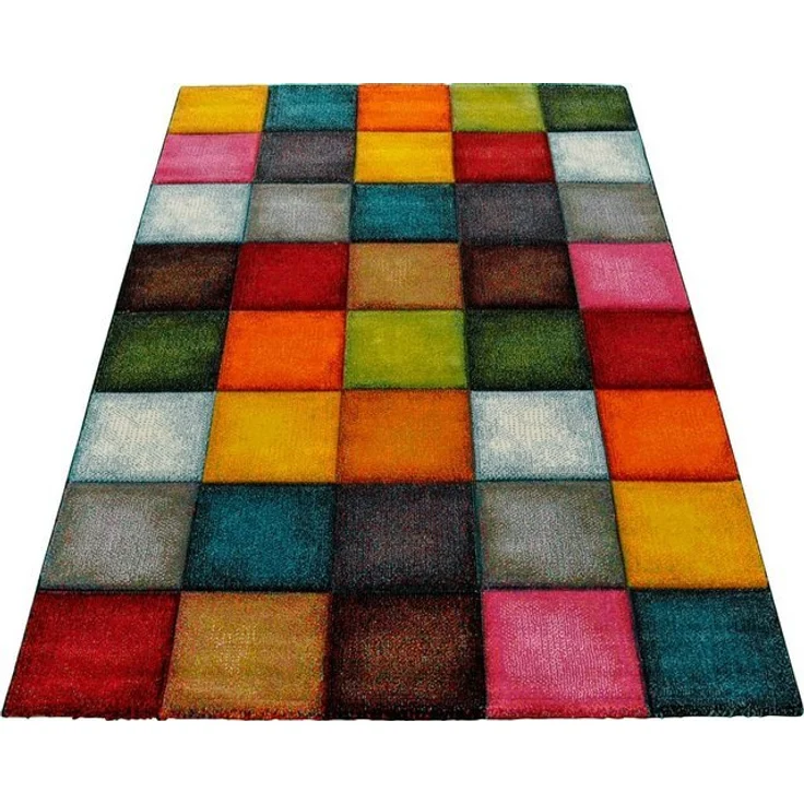 merinos Teppich Belis 22605, rechteckig, Höhe: 18 mm, Wohnzimmer, moderner farbenfroher Kurzflorteppich – Bild 4