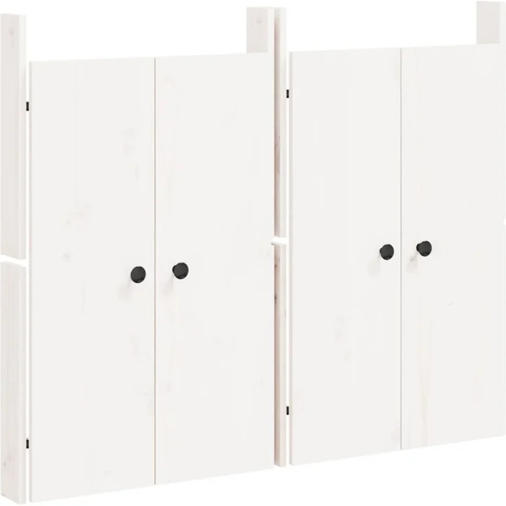 vidaXL Türen für Outdoor-Küche MEPPEL 2 Stk. Weiß 50 x 9 x 82 cm Massivholz Kiefer 832360 – Bild 2
