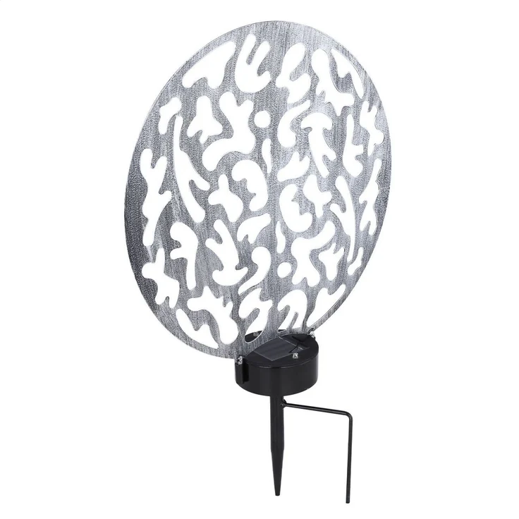 Solarleuchte Garten Scheibe 30cm Solarlampe Außen Leuchte Solar mit Pflegetuch – Bild 6