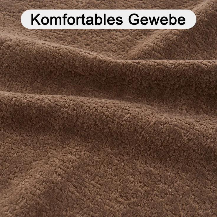 Wohnora-Vollkomprimiertes knochenloses Sofa,Wohnzimmer / Schlafzimmer mit segmentiertem Wolkensofa, modernem modularen Sofa, ohne Montage, komfortablem, hautfreundlichem Chenille-Stoff,H 66cm x T 263cm x B 171cm,Braun – Bild 2