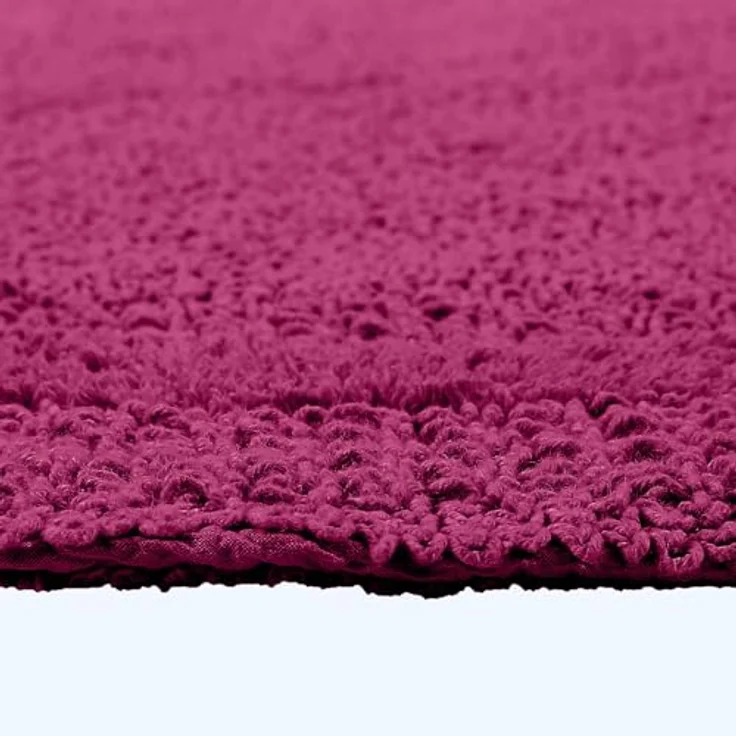 Homescapes Badematte 2 teiliges Luxus Badematten Set 100% Baumwolle raspberry, Höhe 30 mm, Badematte - 50x80 cm, WC Vorleger - 50x55 cm – Bild 8